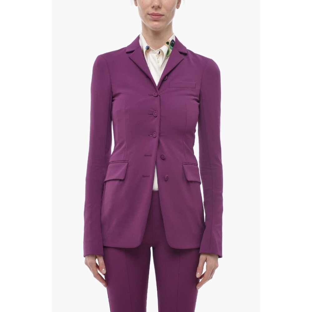Sportmax Stretch Fabric SPEZIE Blazer with Mocro Lapel